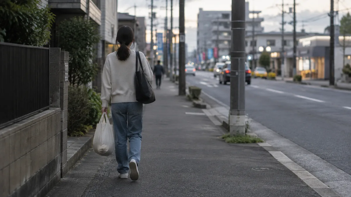 駅から歩いて来院する人物のイメージ