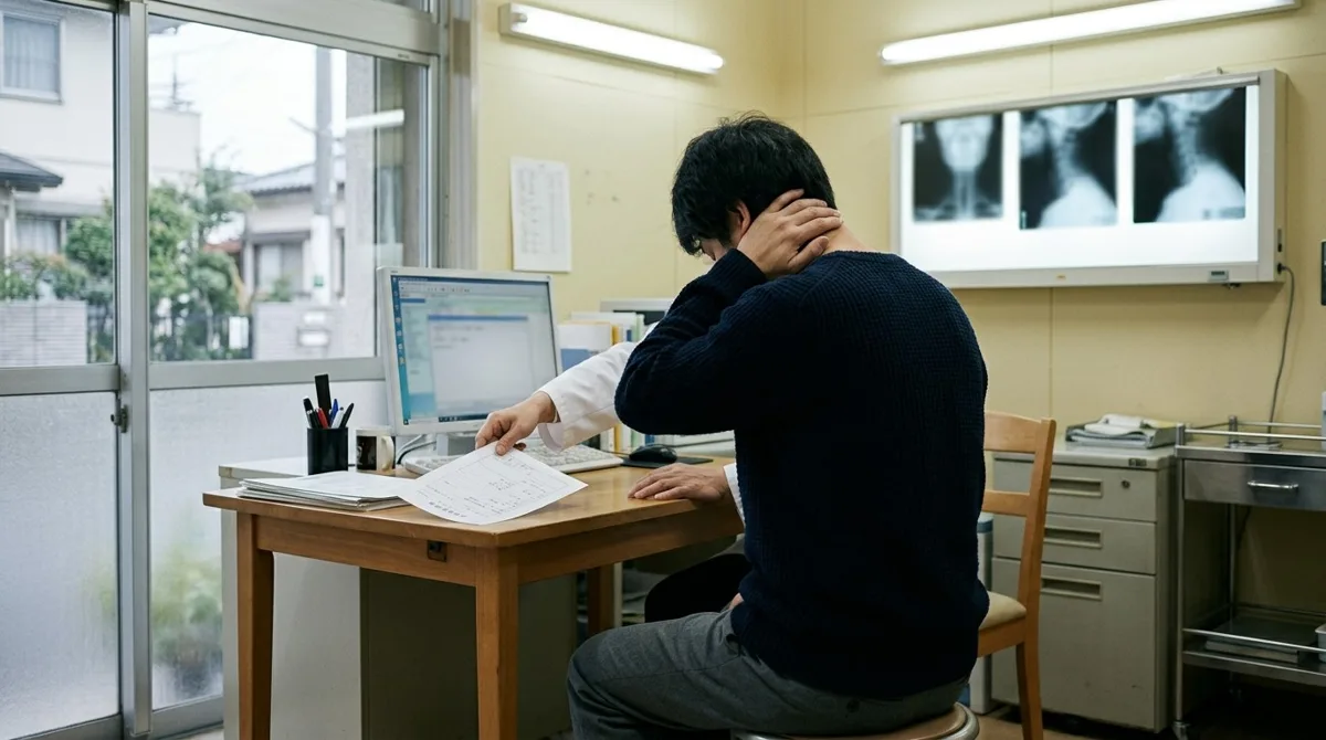 診察で、医師が診断を伝えるイメージ